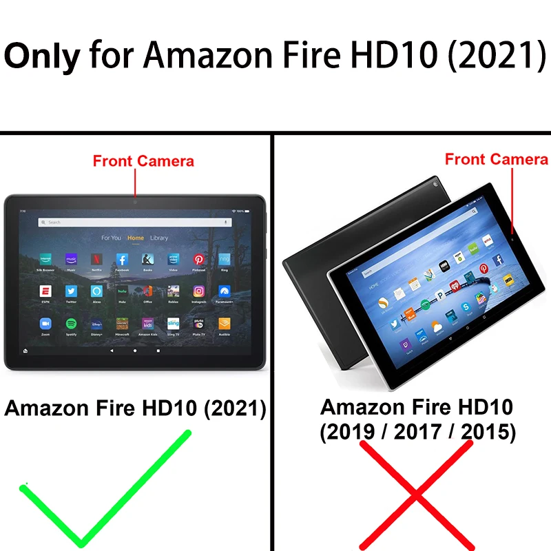 3 шт. 9H закаленное стекло для защиты экрана для Amazon Fire HD 10 2021 10,1 дюймов Защитная прозрачная пленка для Kindle Fire HD 10