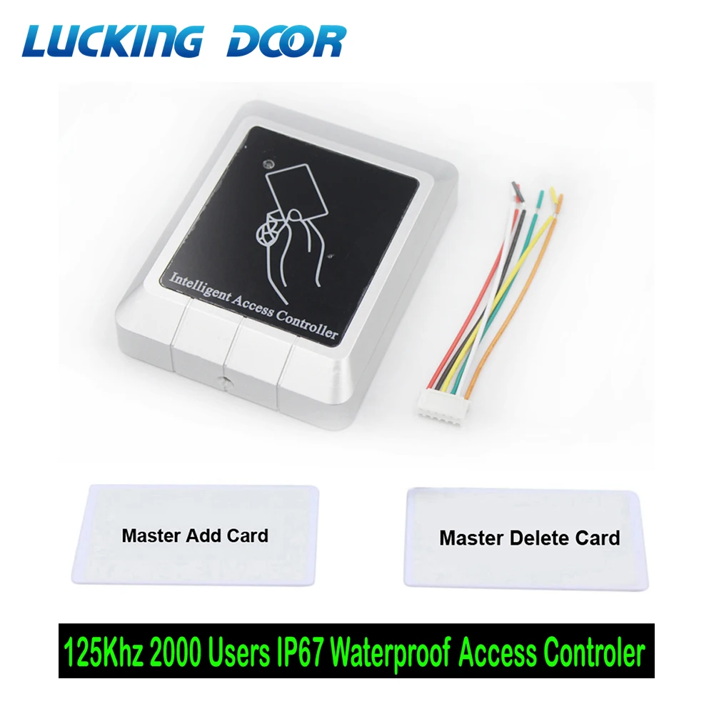 

125khz RFID Waterproof No Keypad access control EM/ID key-chain card Door Access Control System Door Lock Controller 2000 user