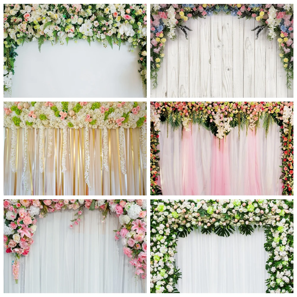 Yeele الزفاف Photophone الزهور إكليل ديكور حفلات الزفاف صورة صور خلفية مخصصة خلفية للصور استوديو