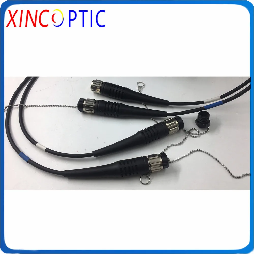 150M,SMF,8Core,G657A,LSZH/TPU Armored Black Jacket,ODC Male to ODC Round Type Connector Fiber Optic Patch Cord with Reel PCD310