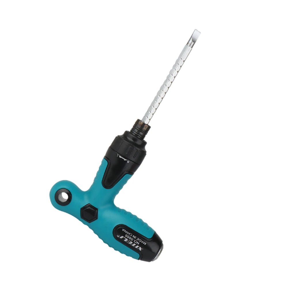 New arrival  Manual T-type ratchet screwdriver quick bolt driver batch 6.35mm can rotate forward reverse