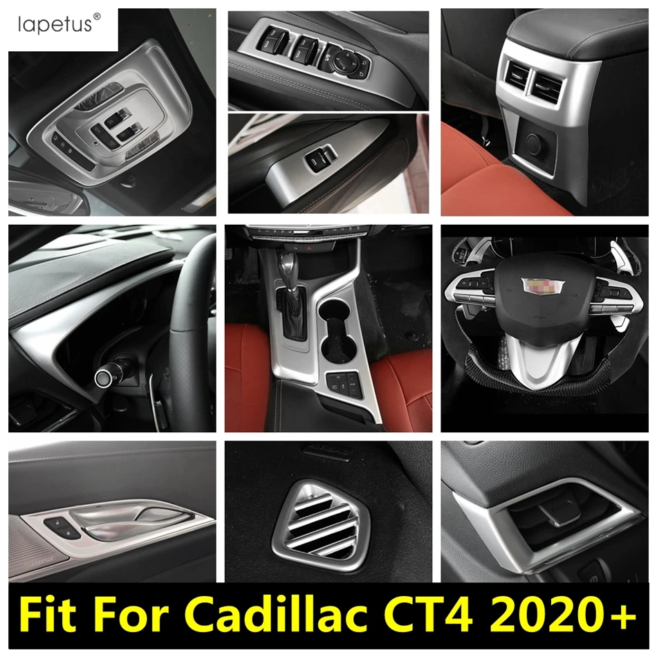 

Window Lift / Gear Shift Panel / Dashboard Frame / Head Lamp/ Steering Wheel Cover Trim Accessories For Cadillac CT4 2020 - 2022