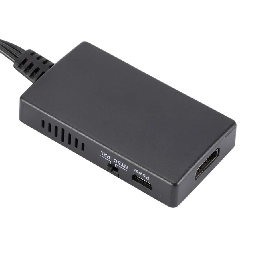 WVVMVV-HDMI para Adaptador RCA AV/CVBS, Conversor de Vídeo HD, 1080P Mini HDMI para Suporte AV, NTSC PAL