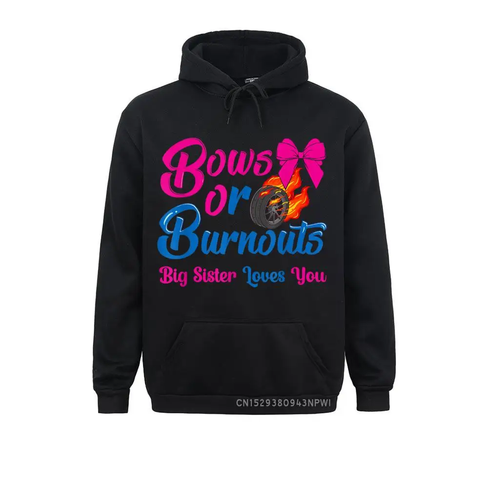 Bows Or Burnouts Sister Loves You Gender Reveal Party Idea Pullover Hoodies For Women Sweatshirts Preppy Style 2021 New Clothes