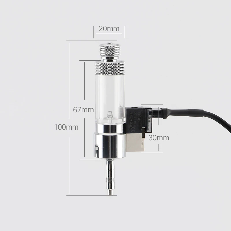 Aquarium CO2 Bubble Counter with Solenoid Valve Non-return Carbon Dioxide Measurement Device for Water Plant Tank