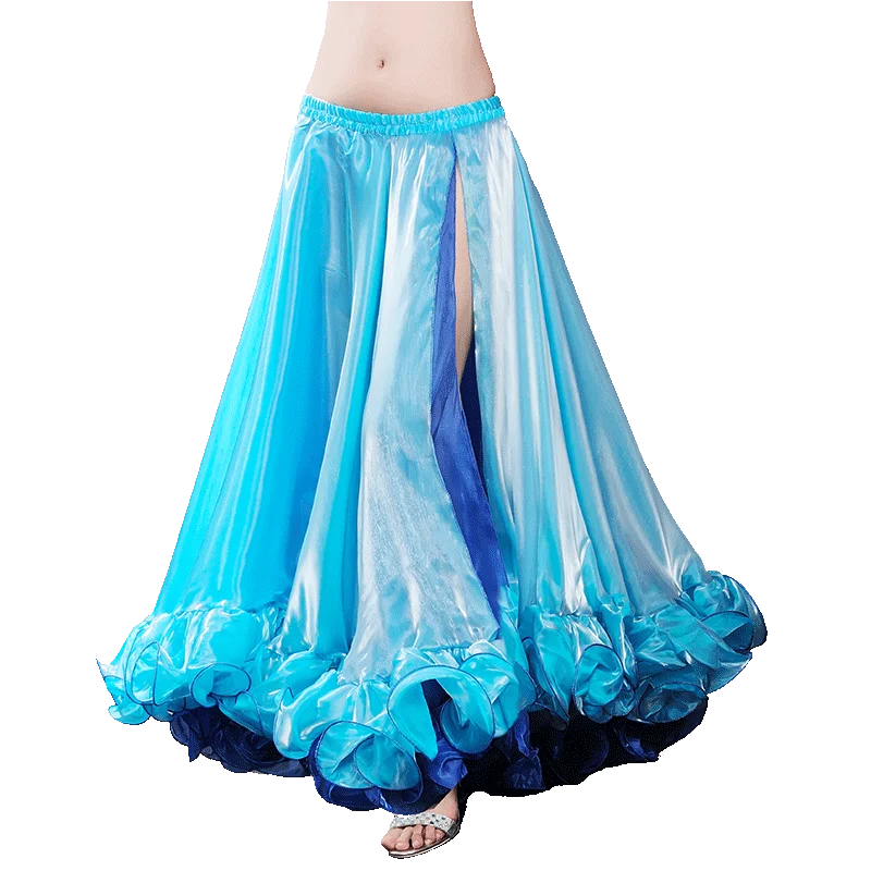 Flamenco Skirts Belly Dance Skirt For Women Professional Performance Wear Belly dancing Dress belly dance Costume Slit Skirt