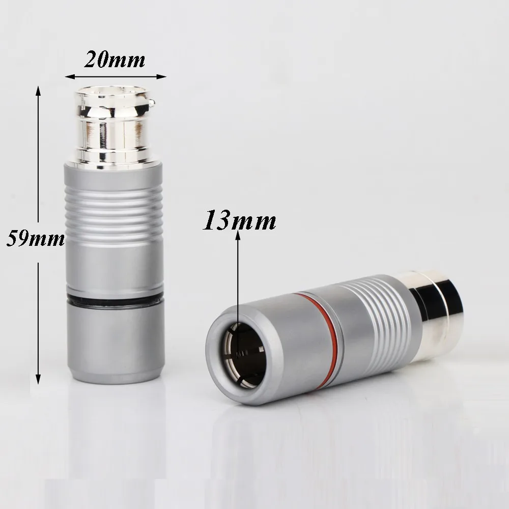 Hochwertiger versilberter Tellur-Kupfer-XLR-Stecker, Audio-XLR-Balance-Stecker für HiFi-Anwendungen – Detail 4