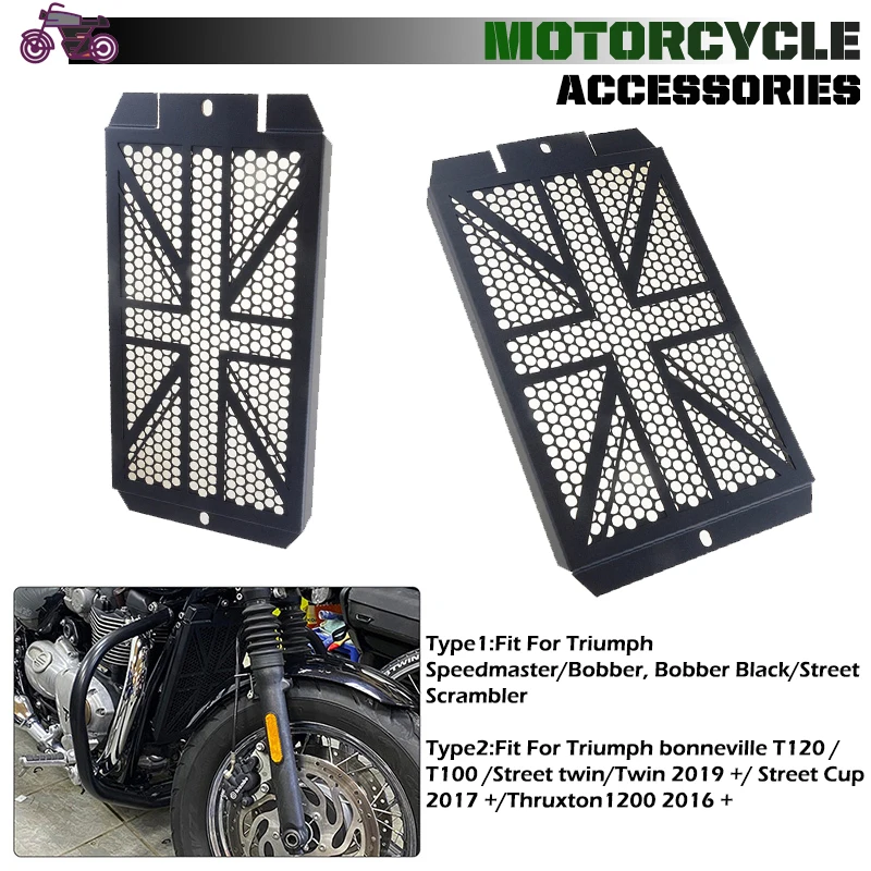 

Radiator Cover Guard Black Grille Fit For Triumph Bonneville T120 T100 2016-2021 Street Twin 2019+ Thruxton Bobber Accessories