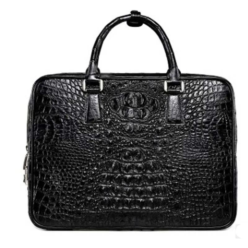 

LIMSHE crocodile Man bags handbag crocodile leather bag business leisure handbag business trip Big bag briefcase men