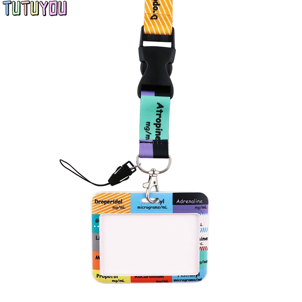 Correa para el cuello con temática de medicina, cordón para llaves, tarjeta de identificación, gimnasio, teléfono, insignia USB, soporte para Doctor