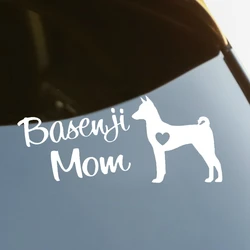 Basenji Mom Die-Cut Vinyl Decal Car Sticker Waterproof Auto Decors on Car Body Bumper Rear Window Laptop Choose Size #S60314