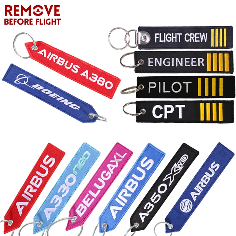 AIRBUS A380 Keychain Double-sided Embroidery A320 Aviation Key Ring Chain for Aviation Gift Strap Lanyard A350 Keychains