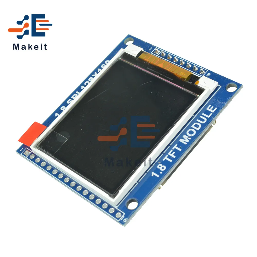 Module d'affichage LCD couleur, 1.8 pouces, 1.8x128, résolution TFT, Interface série SPI, 8 broches/11 broches, SD