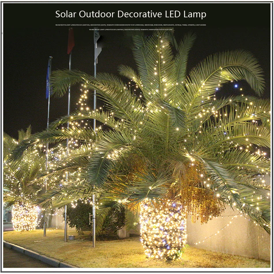 

Outdoor Solar Decorative Lamp, Cherry Blossom, Star, Water Drop, Bubble String Lamp, Christmas, Courtyard, 5m, 7m, 12m, 22m