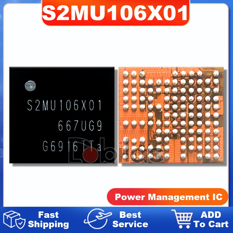 

10Pcs S2MU106X01 MU106X01 For Samsung BGA Power Management IC Chip PM IC PMIC Integrated Circuits Replacement Parts Chipset