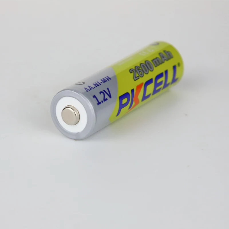 4PC PKCELL 1.2V AA batterie ricaricabili 2600mAh ni-mh AA batteria ricaricabile per fotocamera auto giocattolo Anti-caduta + scatola batteria AA