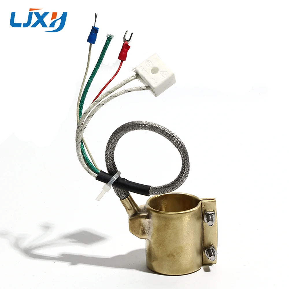 LJXH Brass Band Heater Electric Heating Ring 30x50/30x60/32x30/32x50/32x60mm Inner Diameter x Height with Two/Three/Five Wire