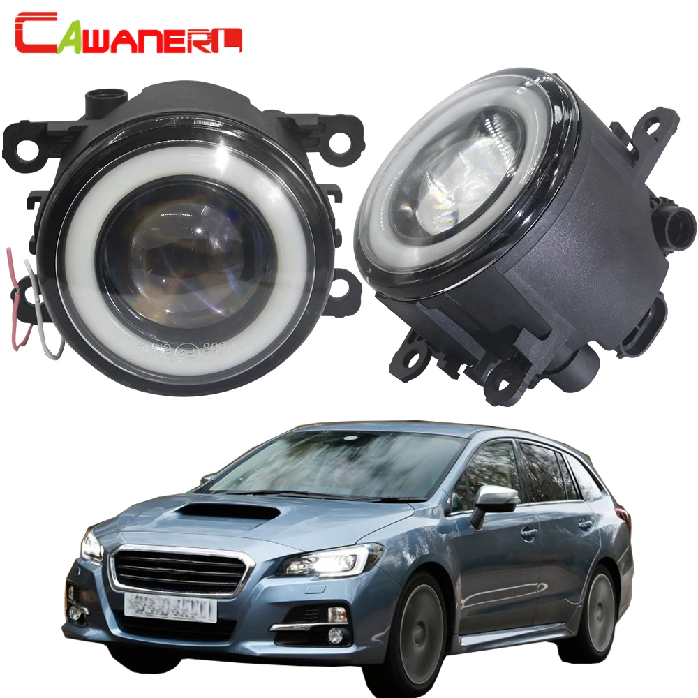 Cawanerl For Subaru Levorg Impreza 2014 2015 2016 2017 2018 Car 30W LED Fog Light Angel Eye Daytime Running Lamp DRL 3000LM 12V