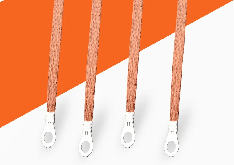 High Quality Bridge Line Grounding Wire Lead 6 square 300mm Cross Aluminum Wiring of Copper  Braided Jumper Wire 10PCS