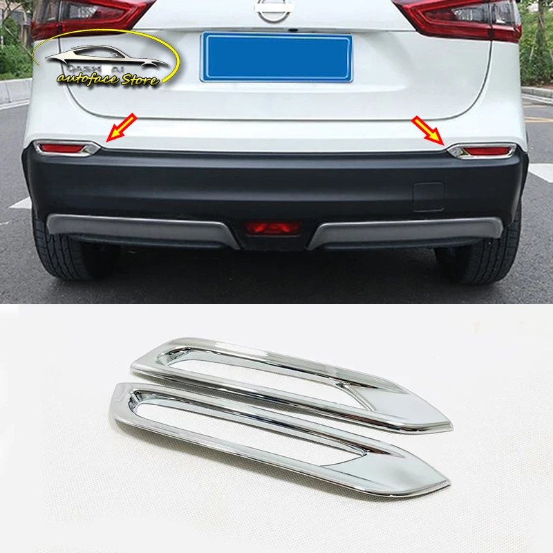 

Trim Sticker Protect decoration ABS Chrome For Nissan Qashqai J11 2019 2020 Car Accessories Rear Fog Lampshade Frame Cover 2Pcs