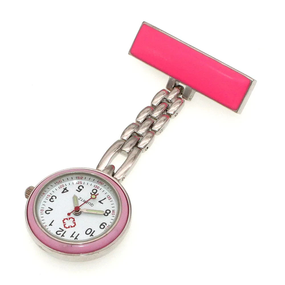 Fashion Simple Doctor Nurse Watch Pin Brooch Stainless Steel Lapel Pocket Watch Fob for Medical Professionals
