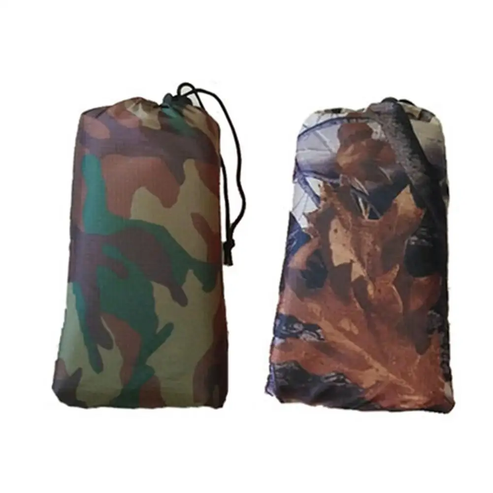 Outdoor Tactical Camouflage Cloak Portable Waterproof Raincoat Hunting Poncho With Storage Bag Hunting Camping Climbing Supplies