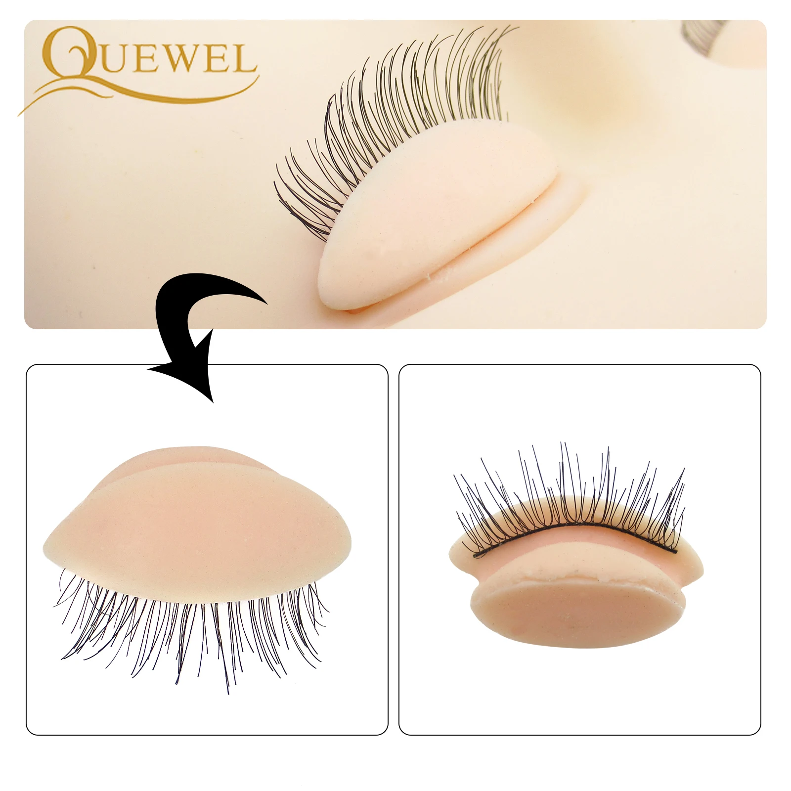 Ресницы для наращивания, манекен, 3 цвета