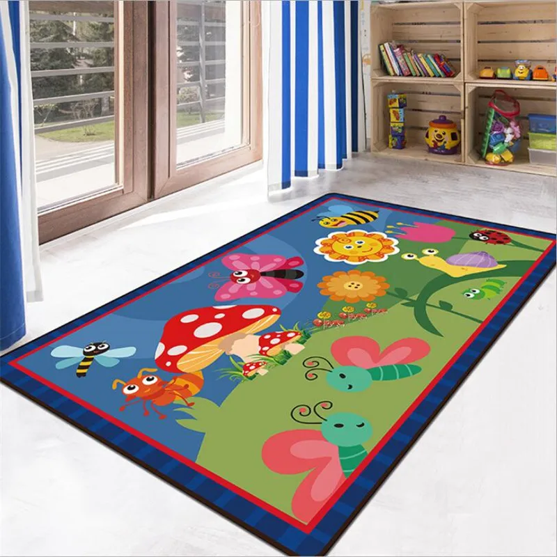 Mushroom/Bee/Butterfly Carpet Carpets Soft Flannel 3D Printed Rugs Mat Rugs Anti-slip Large Rug Carpet Home Decoration