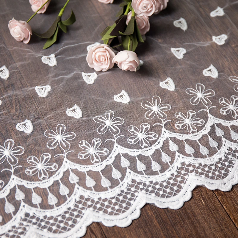 32mm wide white lace ribbon for wedding dress handmade needlework DIY craft sewing decoration lace fabric floral lace trim 2021