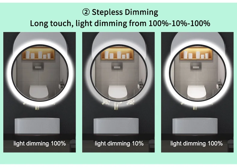 Badezimmerspiegel LED-Licht Touch-Schalter 12V 24V 60W Ein-Knopf-Touch-Dimmer-Controller – Detail 4