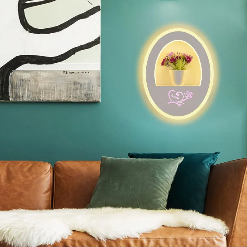 Lámpara led de pared para interiores, mural de arte simple para decoración del hogar, moderna, en blanco y negro, gran oferta