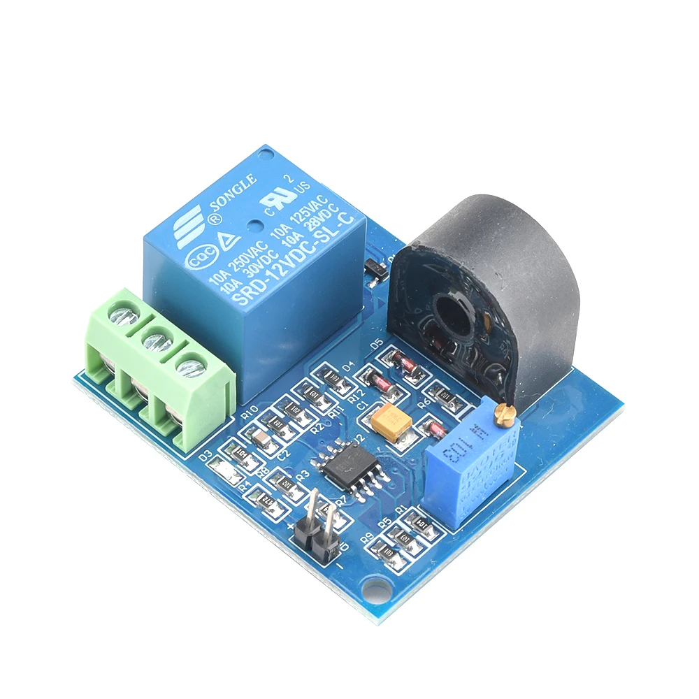5A 5V 12V 24V Bảo Vệ Quá Dòng Cảm Biến Dòng Điện AC Rơ Le Cảm Biến Phát Hiện Cảm Biến Rơ Le