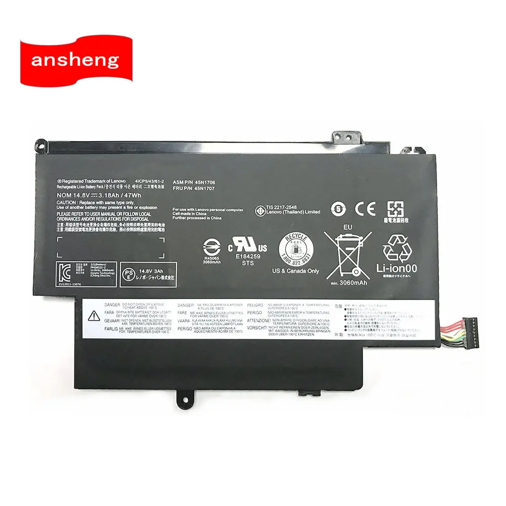 

NEW 45N1705 45N1707 45N1704 45N1706 Laptop Battery For Lenovo ThinkPad Yoga S1 120 S240 20CD/20C0 Yoga 12 20DL/20DK Pro