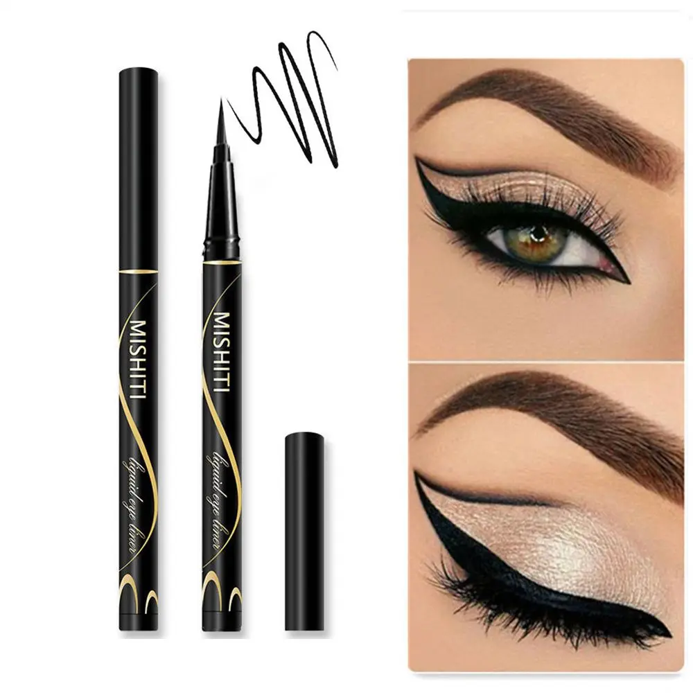 Maquillage pour les yeux noir lisse, fard à paupières mat longue durée, Pigment Eyeliner, crayon liquide, stylo pour les yeux