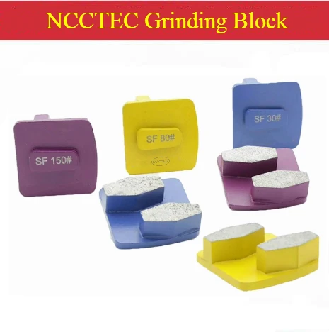 12pcs Double drum Scanmaskin Quick Redi Lock Blank Diamond Grinding Block Concrete Grinding Pads shoes for floor grinder