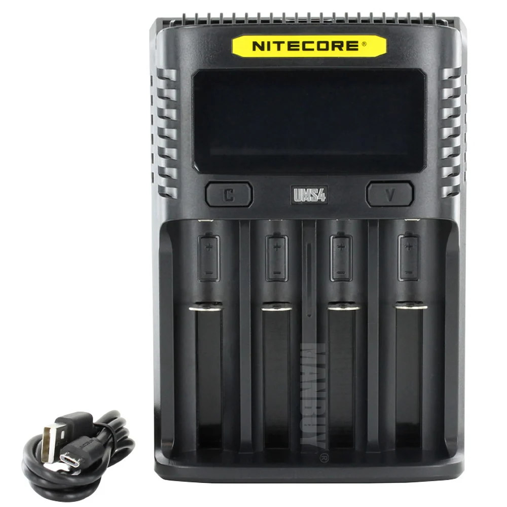 carregador usb inteligente nitecore universal automatico quick li ion ni cd ni mh imr 18650 aa 4 slot superb ums4 3a 2024 01