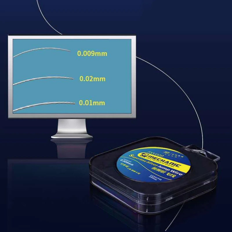 0.009Mm Bạc Nhảy Dây PCB Liên Kết Dây Hàn Dây Vân Tay Bảo Dưỡng Bay Dòng Điện Thoại Di Động Máy Tính Dụng Cụ Sửa Chữa