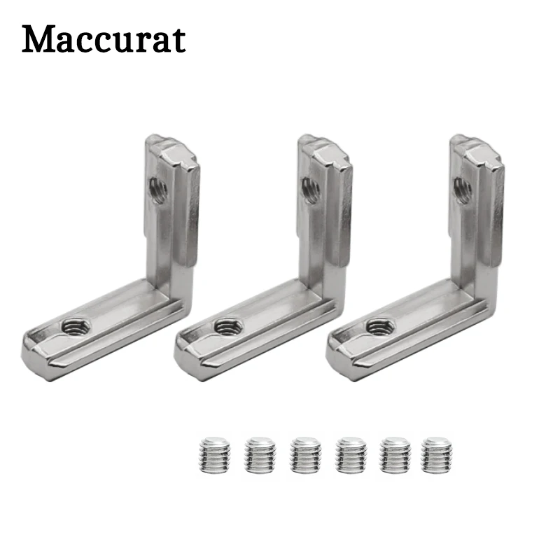 5/10/20pcs T-Slot L-Shape 2020 Aluminum Profile Internal Corner Joint Bracket Connector for 2020 Alu profile with m5 screw