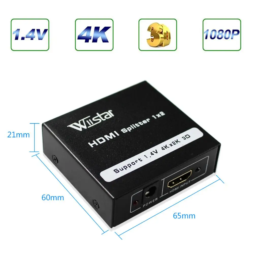 1080P HDMI Splitter 1x2/1x4/1x8 Full HD 1080p 4k Video Splitter 1 In 2/4/8 Out Display For HDTV DVD PS3 Xbox