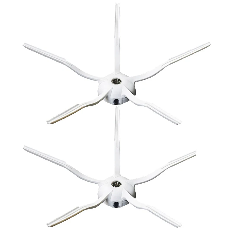 Запасные части для робота-пылесоса Xiaomi Mijia 1 / 1S / Roborock S4 S5 S6 S7 T7 Mi, 5 рук, боковая щетка, белый нейлон, моющиеся