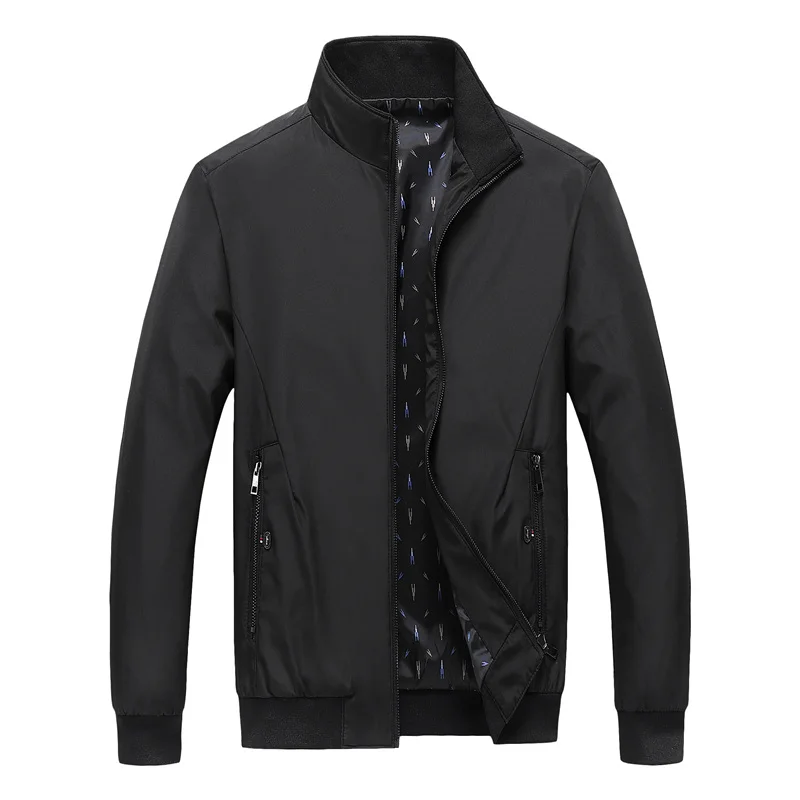 

New Spring Men Jacket Coats Casual Solid Color Jackets Stand Collar Men Business Jacket Brand Clothing Male Outwear