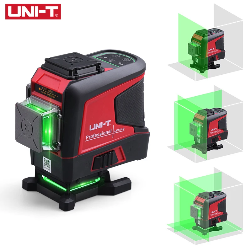 UNI-T& A-BF Laser Level 3D12 Lines Green Horizontal Vertical Laser Level Auto Self-Leveling Remote Control Indoor Measuring Tool