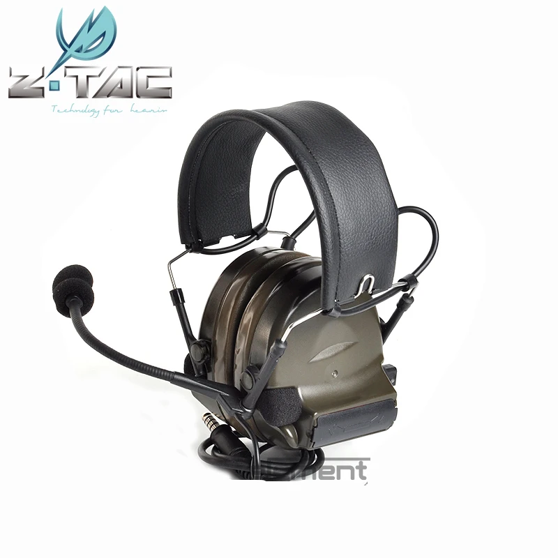 Z-Tac Softair Tactical headset Comtac II 6.0 Headset  Noise Canceling Headphone Hunting airsoft EarphoneZ041-NEW