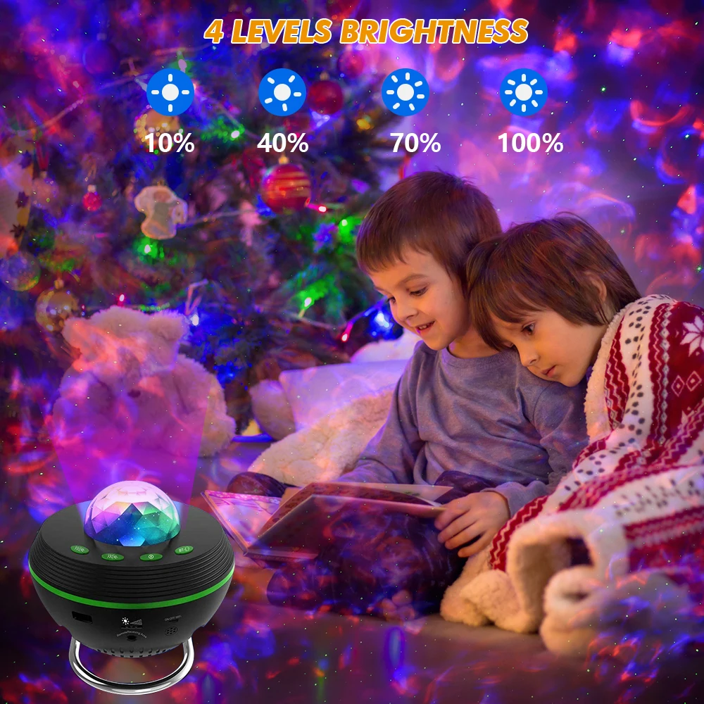 Imagem -05 - Tuya Smart Led Star Galaxy Projetor Onda do Oceano Starry Sky Night Light Lâmpada Atmosfera Nebulosa Bluetooth Usb Music Player Wi-fi Novo