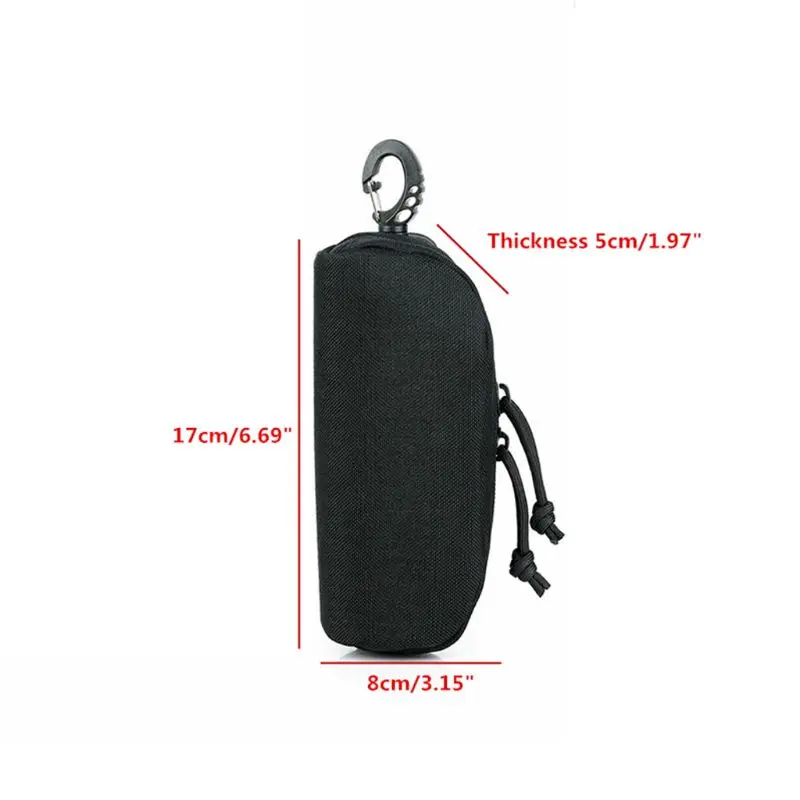 Estuche de gafas de sol de caza al aire libre, estuche militar Molle, caja de almacenamiento de gafas, bolsa dura de nailon 1000D