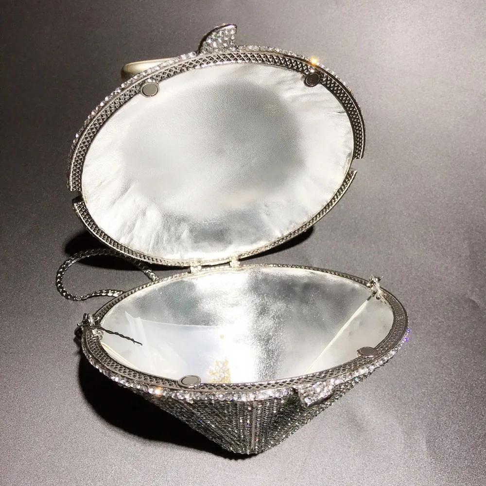 XIYUAN-Bolso de mano con forma de anillo de diamante para mujer, Cartera de lujo, de noche, para baile de graduación, de diseñador