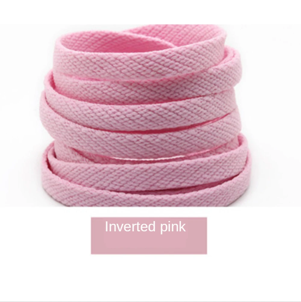 1Pair Shoelaces 140/160/180cm Fashion Shoelaces Jelly Color Flat Polyester Shoe Laces Cute Pink Elastic Shoe Laces Accessories