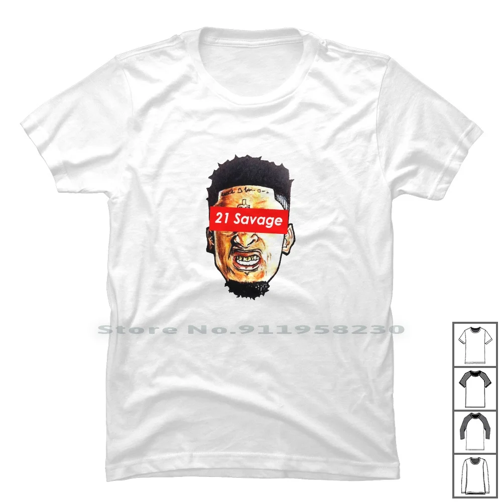 Free 21 Savage T Shirt 100% Cotton Atlanta Rapper Music Album Free Rap Hop Bum Age Op Music