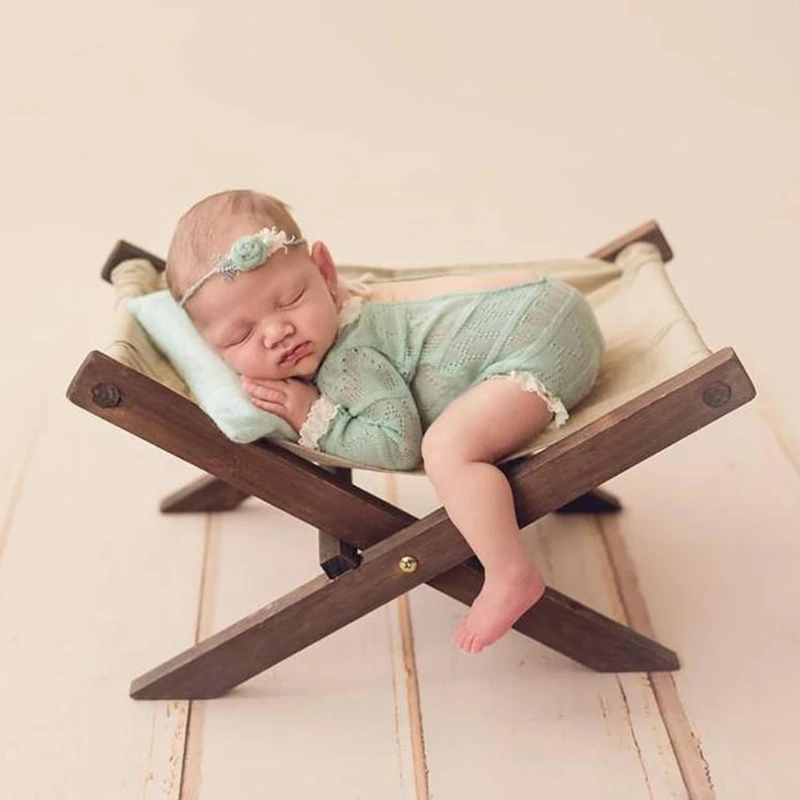 Newborn Photography Props Retro Folding Lounge Chair Baby Photo Shoot Accessories Auxiliary Props Posing Baby Photo Props