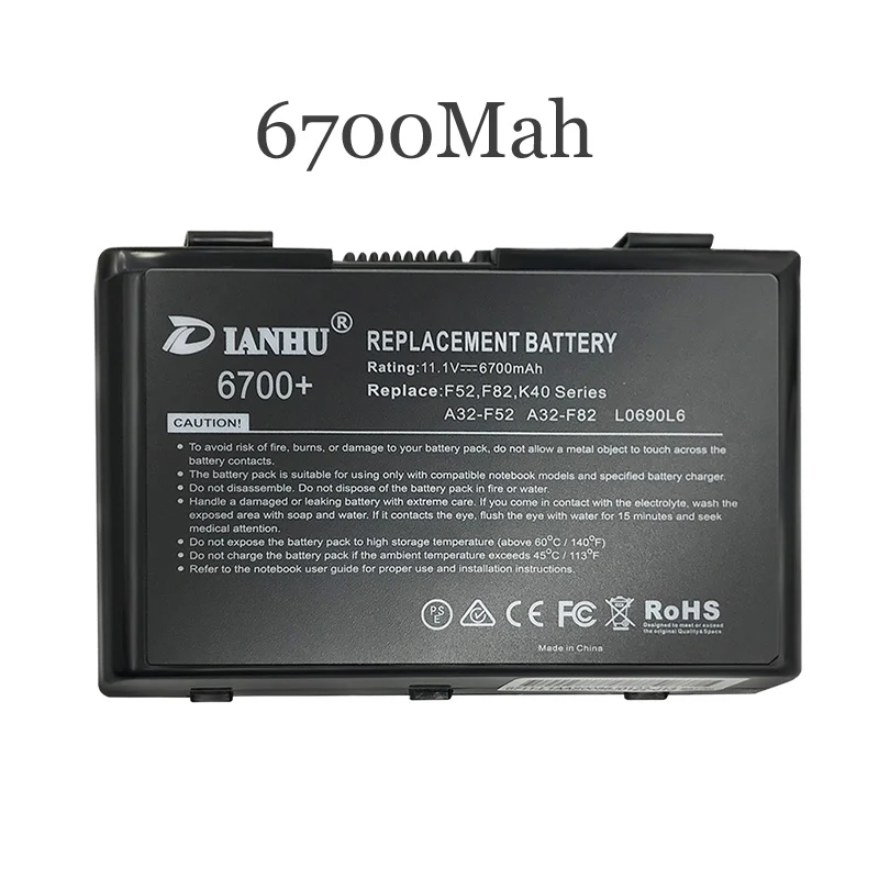 

New Replacement Laptop Battery Internal For Asus A32-F82 K40AB A41i K40IJ K40IN K40AF K40A X5D/C X5DI K50IE K501 X8AC K60 K50